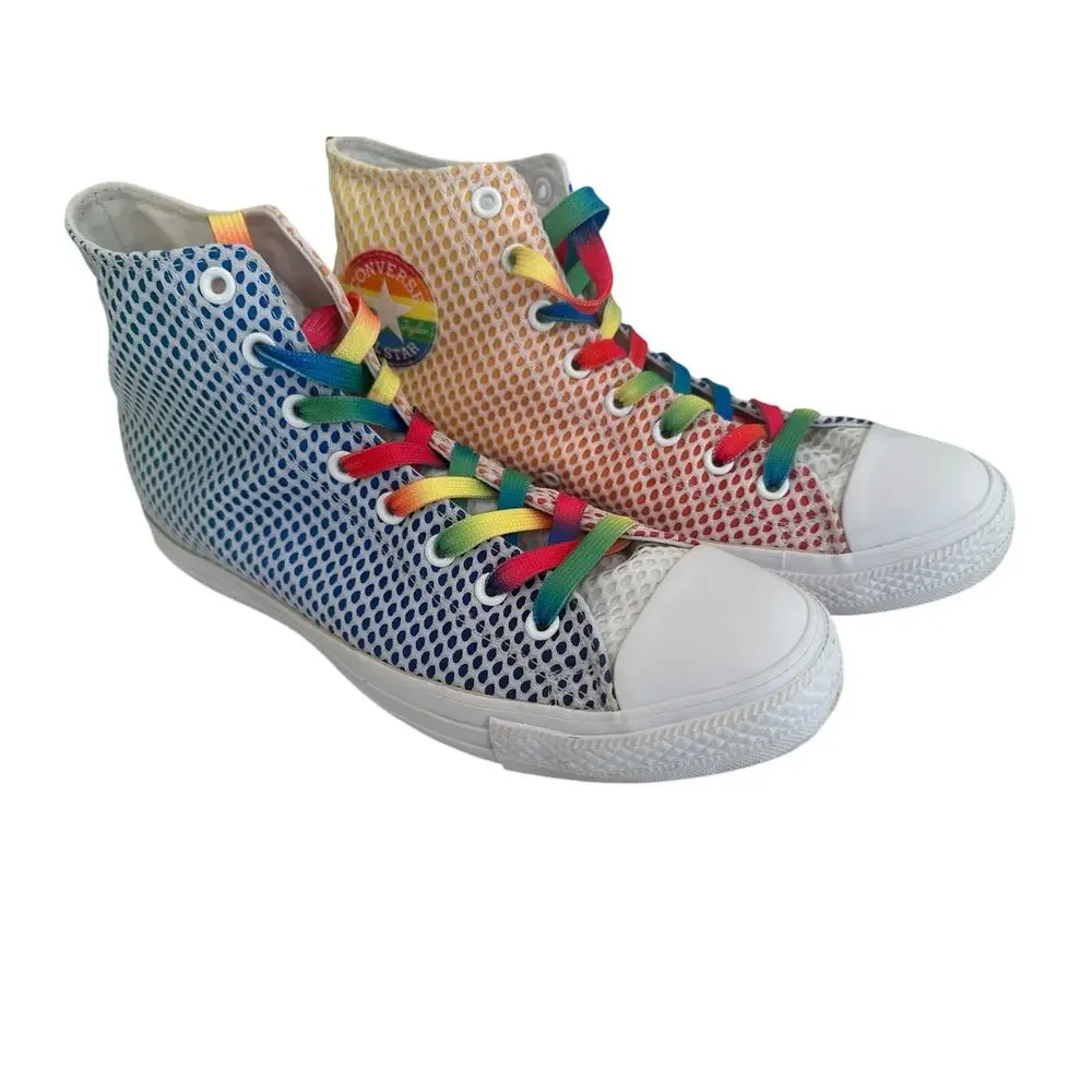 Converse Chuck Taylor All Star Pride Rainbow Mesh High Top 158404C Unisex 10.5